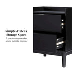 Middlebrook Designs Mid-Century 2-Drawer Solid Wood Nightstand