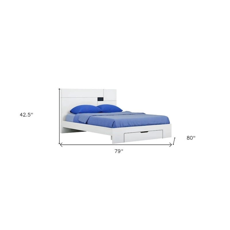 Letto a piattaforma king-size con cassetto contenitore