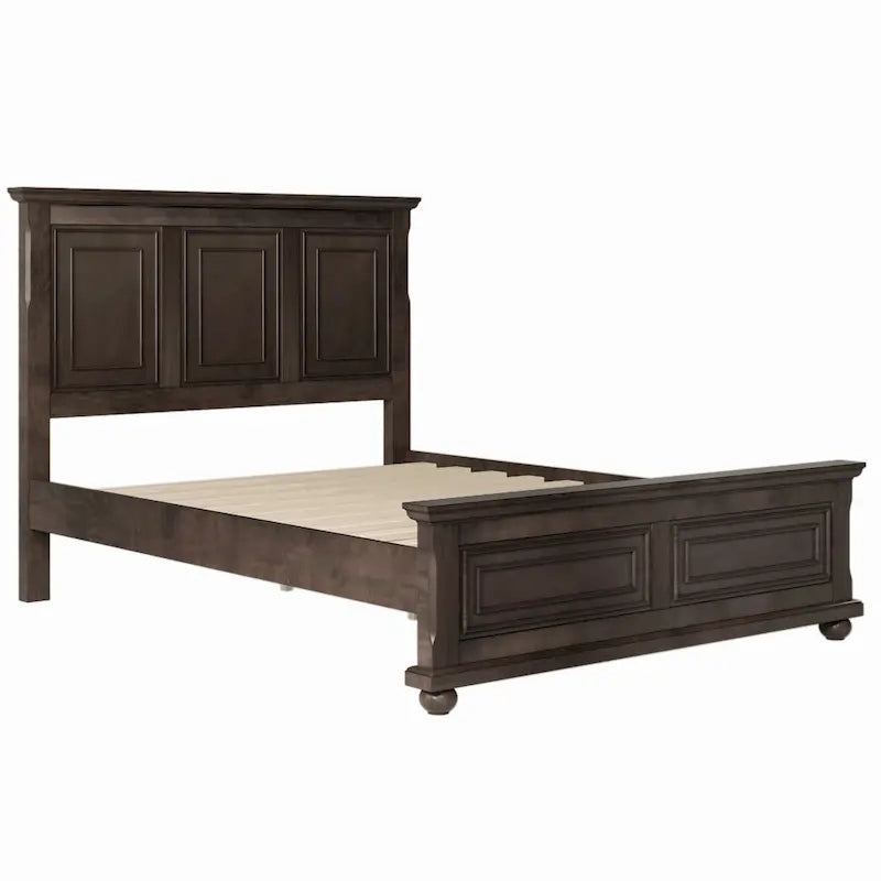 Letto matrimoniale king size in pino con rete a doghe in legno
