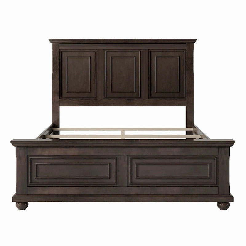 Letto matrimoniale king size in pino con rete a doghe in legno