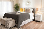 Costello Upholstered Tufted Fabric Queen Bed Set by Christopher Knight Home