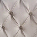 Struttura letto imbottita queen size con testiera in tessuto