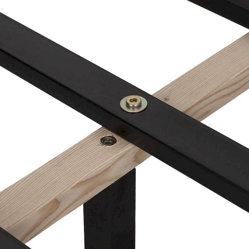 Struttura letto imbottita queen size con testiera in tessuto