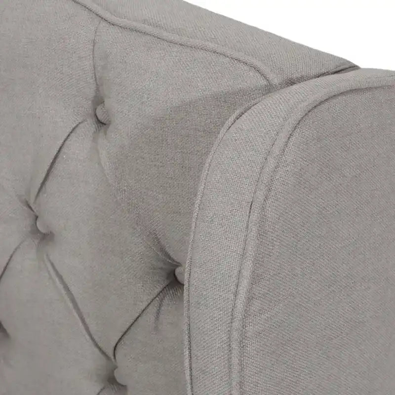 Struttura letto imbottita queen size con testiera in tessuto