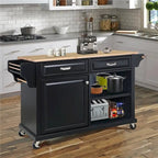 Carrello da Cucina con Cassetti e Vani Contenitore