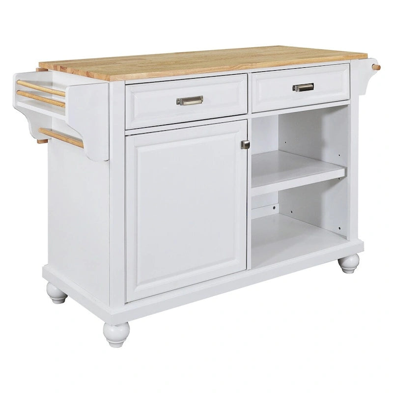 Carrello da Cucina con Cassetti e Vani Contenitore