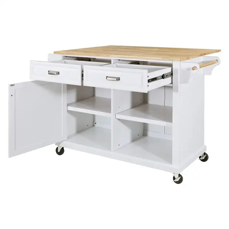 Carrello da Cucina con Cassetti e Vani Contenitore
