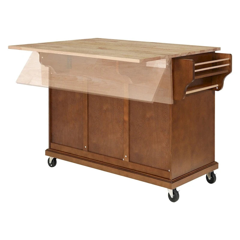 Carrello da Cucina con Cassetti e Vani Contenitore