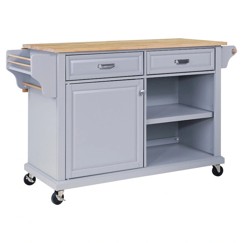 Carrello da Cucina con Cassetti e Vani Contenitore