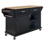 Carrello da Cucina con Cassetti e Vani Contenitore