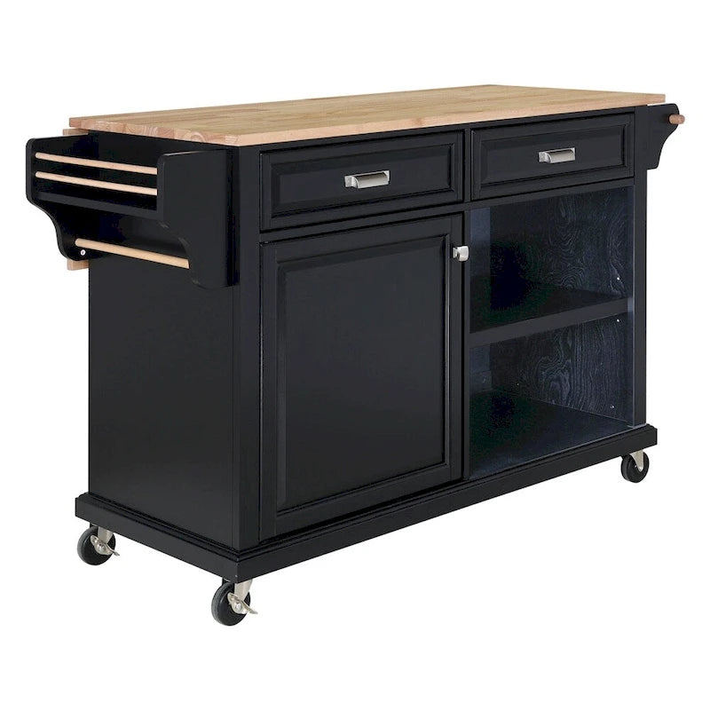 Carrello da Cucina con Cassetti e Vani Contenitore