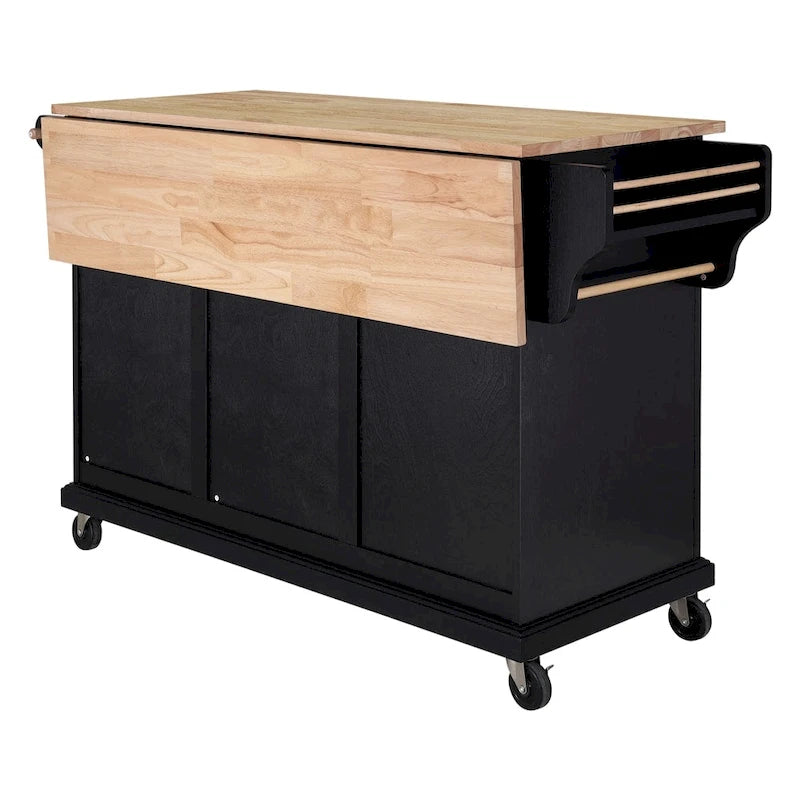 Carrello da Cucina con Cassetti e Vani Contenitore