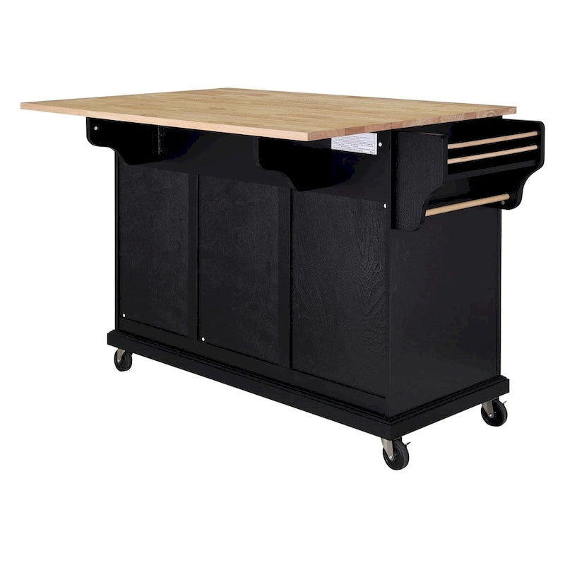 Carrello da Cucina con Cassetti e Vani Contenitore