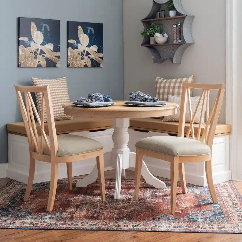 Sedia da pranzo con sedile imbottito – Set da 2