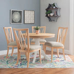 Sedia da pranzo con sedile imbottito – Set da 2