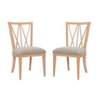 Sedia da pranzo con sedile imbottito – Set da 2