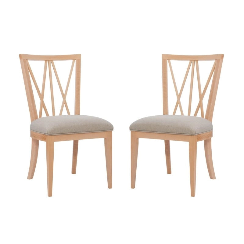 Sedia da pranzo con sedile imbottito – Set da 2