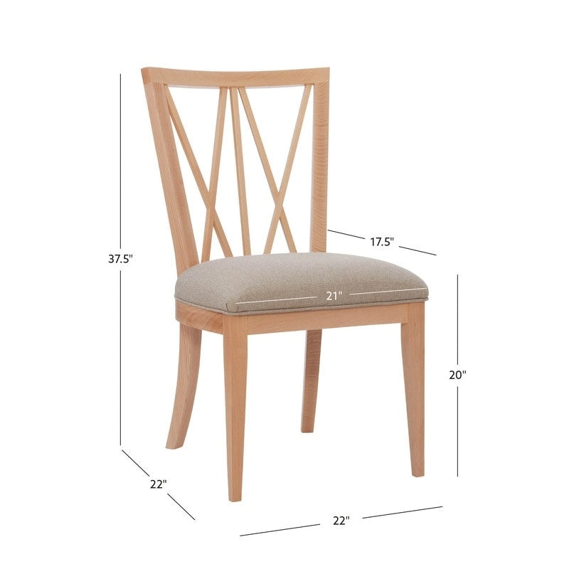 Sedia da pranzo con sedile imbottito – Set da 2