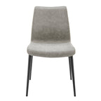 Sedia da pranzo con sedile in similpelle, set da 2
