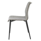 Sedia da pranzo con sedile in similpelle, set da 2