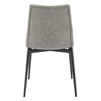 Sedia da pranzo con sedile in similpelle, set da 2