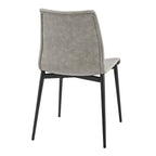 Sedia da pranzo con sedile in similpelle, set da 2