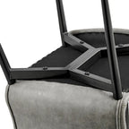 Sedia da pranzo con sedile in similpelle, set da 2
