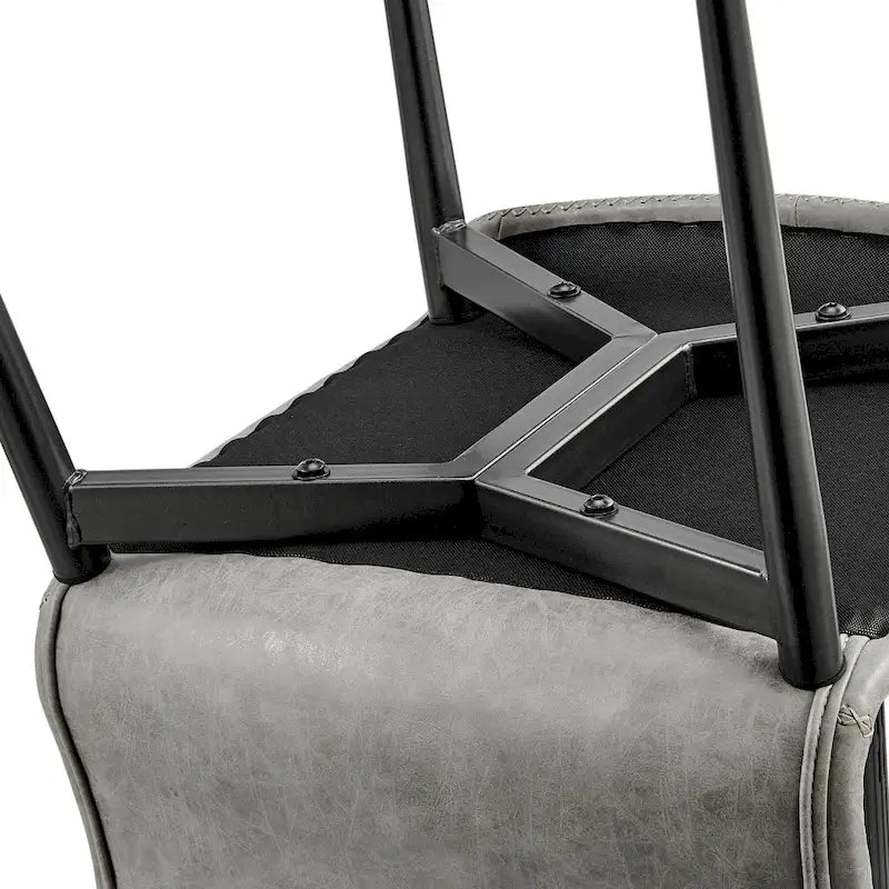 Sedia da pranzo con sedile in similpelle, set da 2