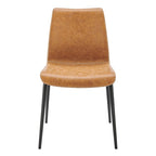 Sedia da pranzo con sedile in similpelle, set da 2