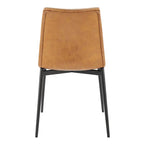 Sedia da pranzo con sedile in similpelle, set da 2