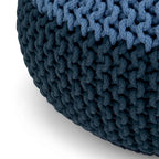 Pouf rotondo in cotone lavorato a mano