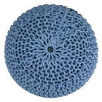 Pouf rotondo in cotone lavorato a mano