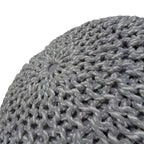 Pouf rotondo in cotone lavorato a mano