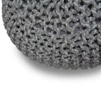 Pouf rotondo in cotone lavorato a mano