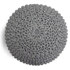 Pouf rotondo in cotone lavorato a mano