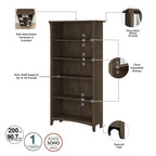 Scrivania angolare a L con credenza, schedario e libreria