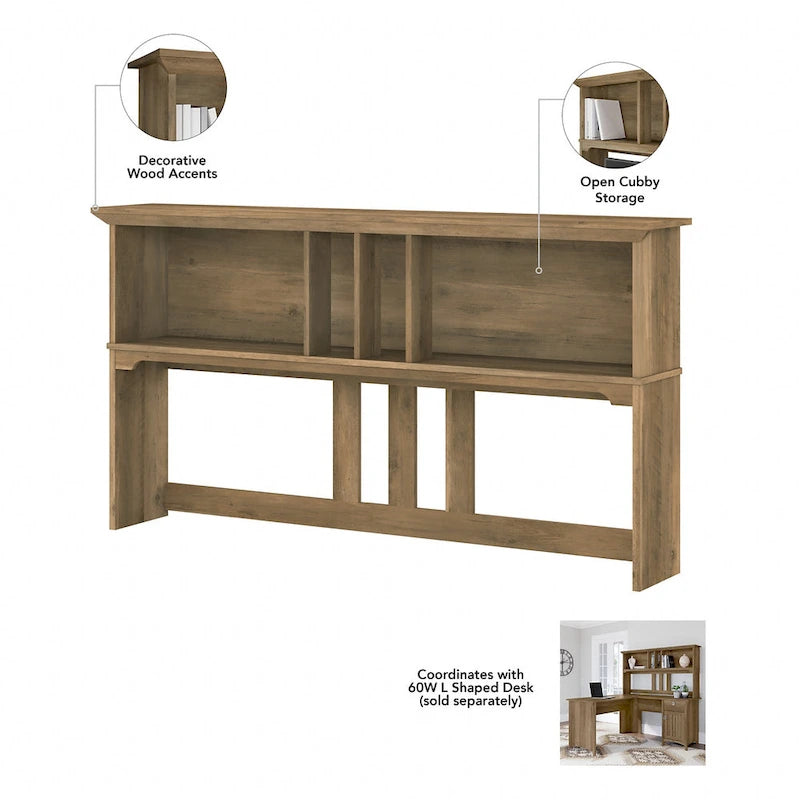 Scrivania angolare a L con credenza, schedario e libreria