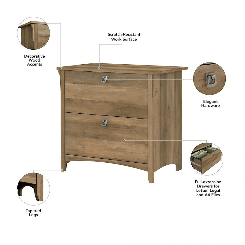 Scrivania angolare a L con credenza, schedario e libreria
