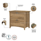 Scrivania angolare a L con credenza, schedario e libreria