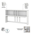 Scrivania angolare a L con credenza, schedario e libreria