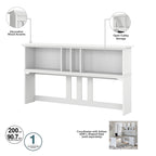 Scrivania angolare a L con credenza, schedario e libreria