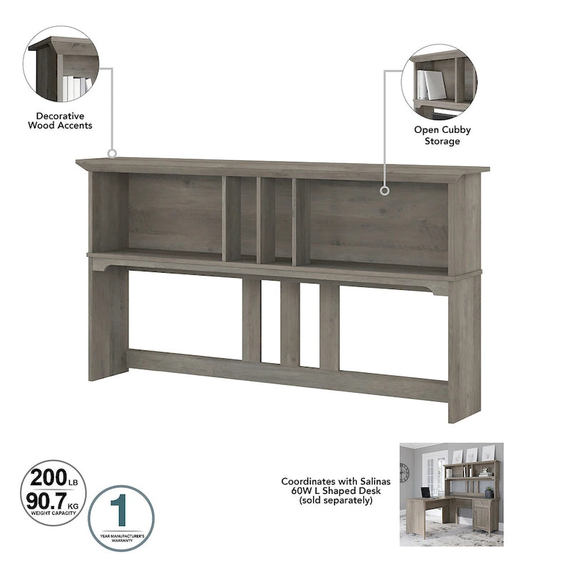 Scrivania angolare a L con credenza, schedario e libreria