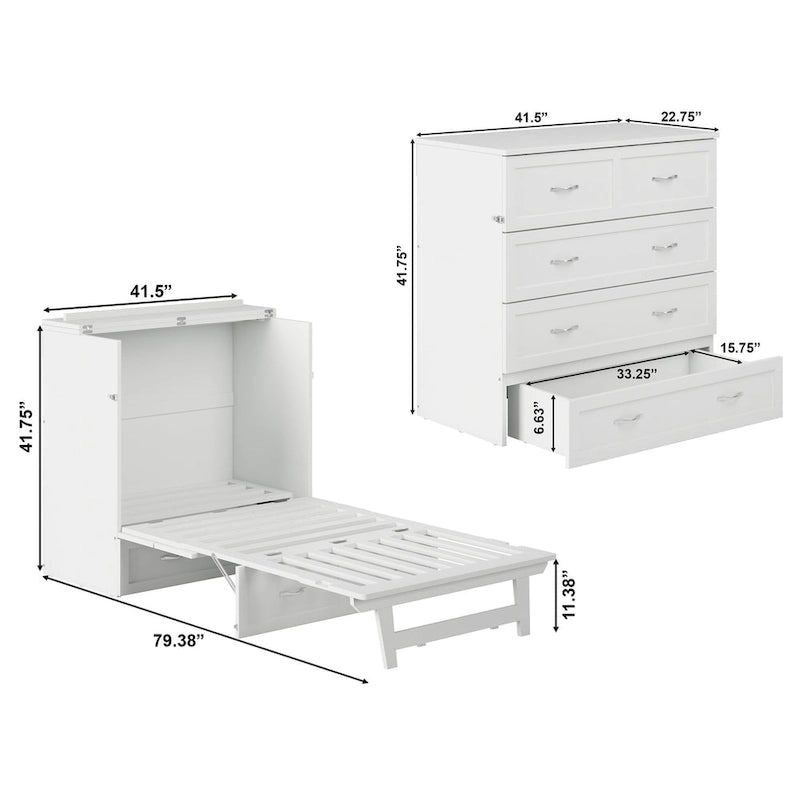 Panca letto pieghevole Twin XL con materasso