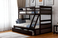 Twin over Full Bunk Bed with Storage - Espresso(OLD SKU :LP000022AAP)