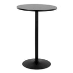 Tavolo rotondo regolabile in altezza con base in metallo e piano in MDF