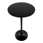 Tavolo rotondo regolabile in altezza con base in metallo e piano in MDF