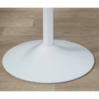 Tavolo rotondo regolabile in altezza con base in metallo e piano in MDF