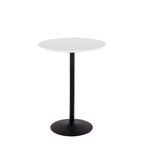 Tavolo rotondo regolabile in altezza con base in metallo e piano in MDF