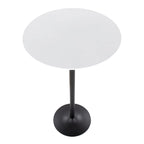Tavolo rotondo regolabile in altezza con base in metallo e piano in MDF