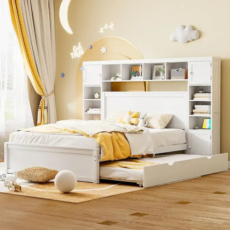 Struttura letto matrimoniale queen size con contenitore e prese integrate